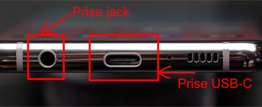 Prise jack sur un Samsung Galaxy S10